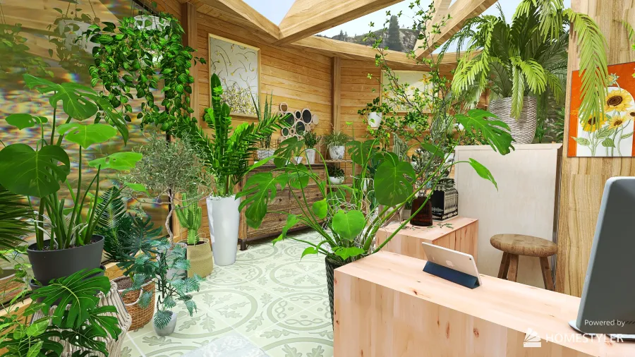 PLANTS SHOP 3d design renderings
