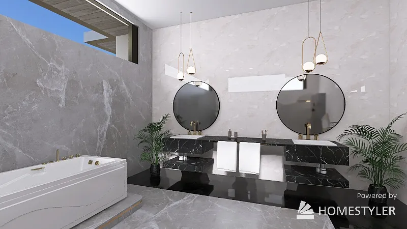 2nd Fl Master Bath 3d design renderings