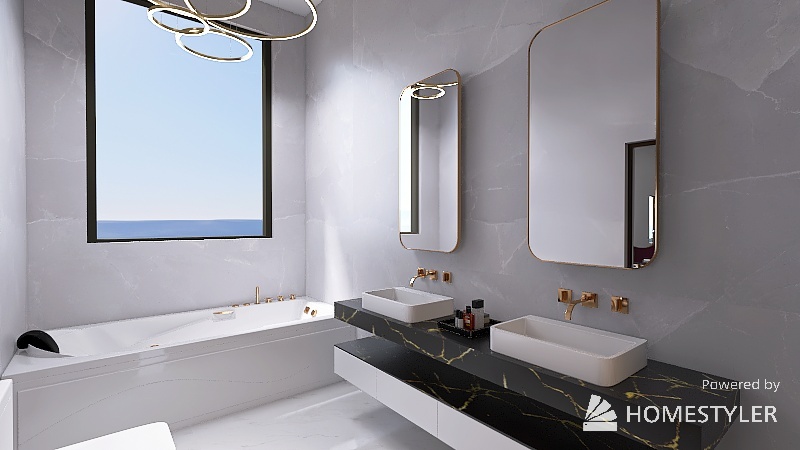 1st Fl Master Bath 3d design renderings