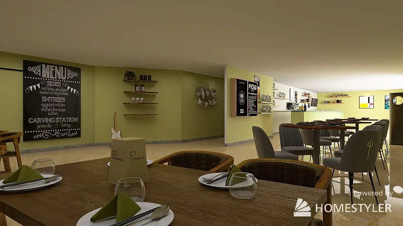 Restaurante 3d design renderings