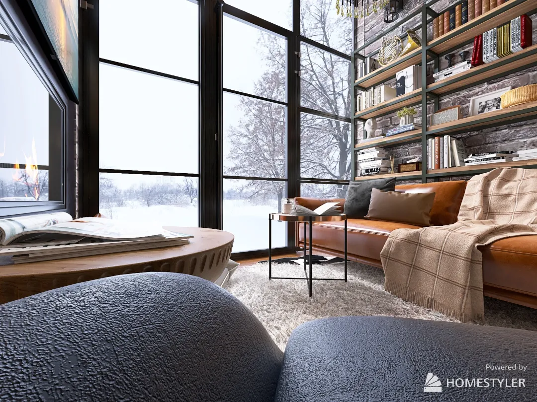 Poetic living with snow 3d design renderings