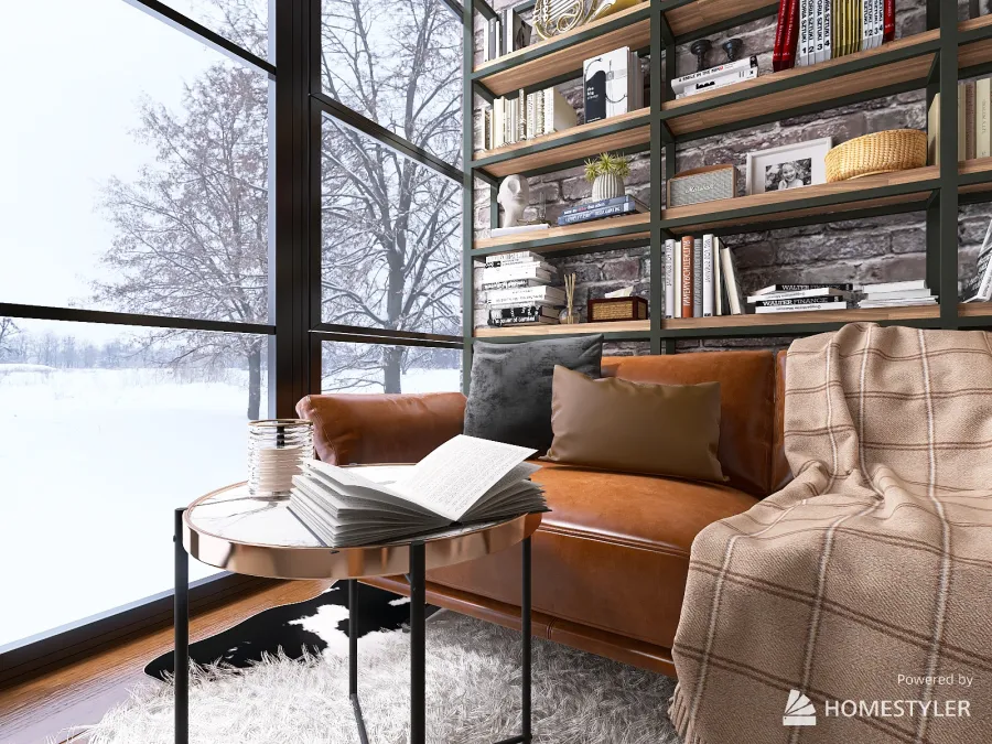 Poetic living with snow 3d design renderings