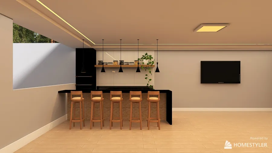 Projeto Área Gourmet 3d design renderings