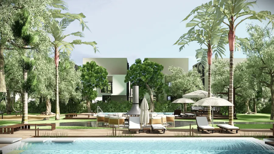Villa Coumpound in Oman 3d design renderings