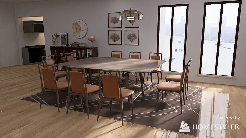 LivingDiningRoom 3d design renderings