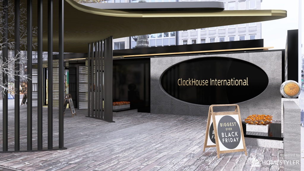 Black Friday at Clockhouse International 3d design renderings
