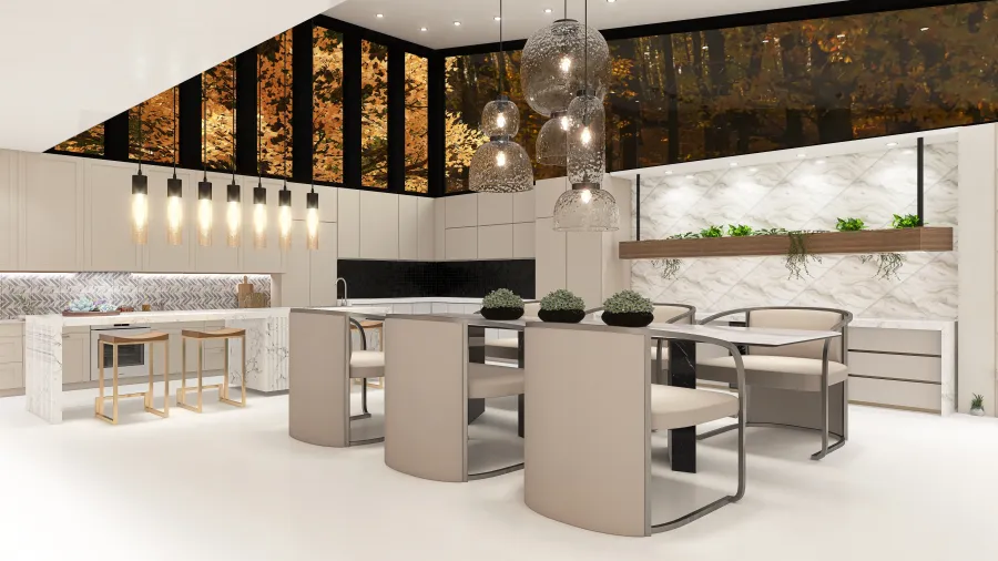 Living/Dining Room/Kitchen 3d design renderings