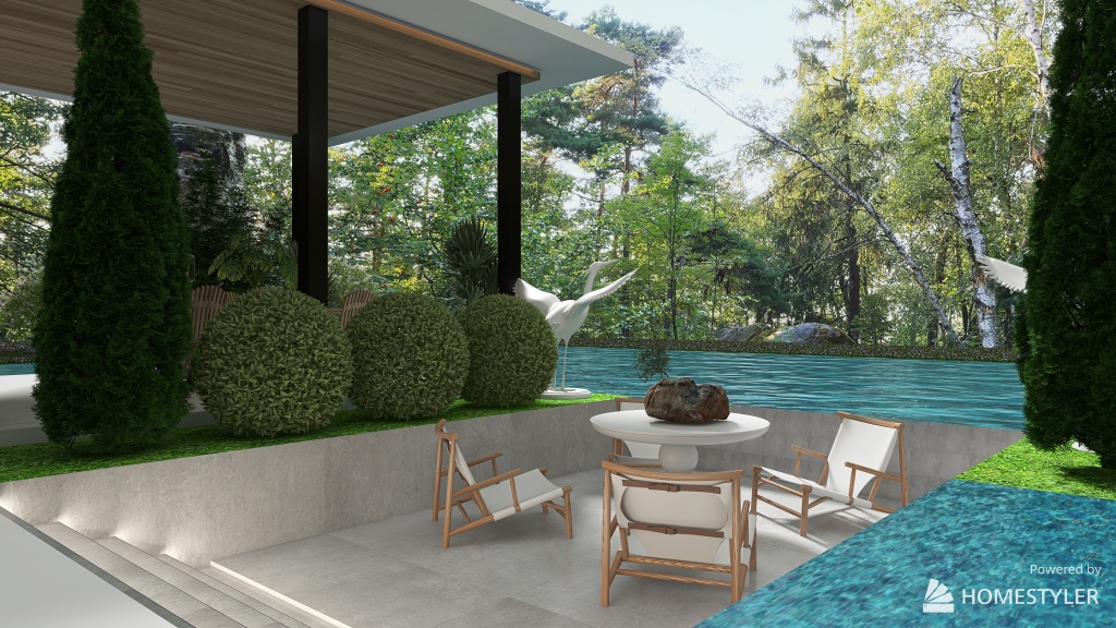 Peaceful Poetic Living 3d design renderings