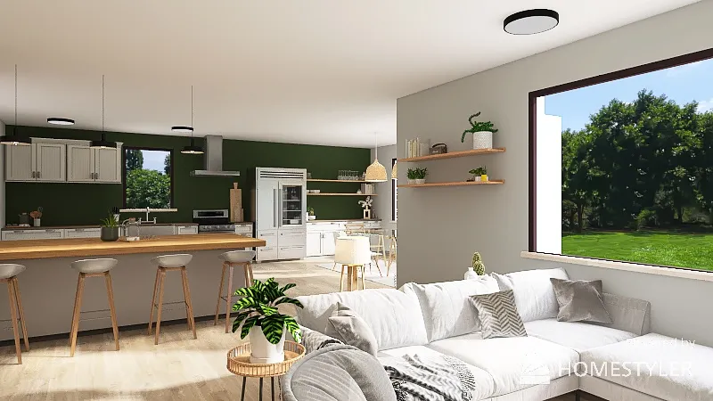 family cozy home 3d design renderings