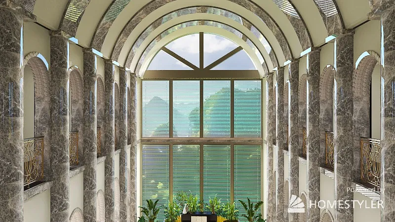 Marble Hall 3d design renderings