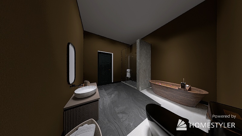 Room 2- Bold Colors and Geometry 3d design renderings