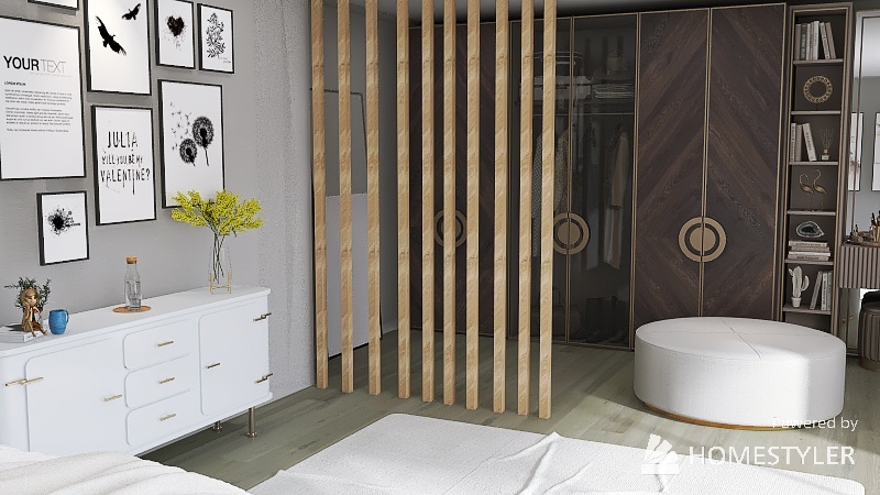 Wood Tone Apartment 3d design renderings