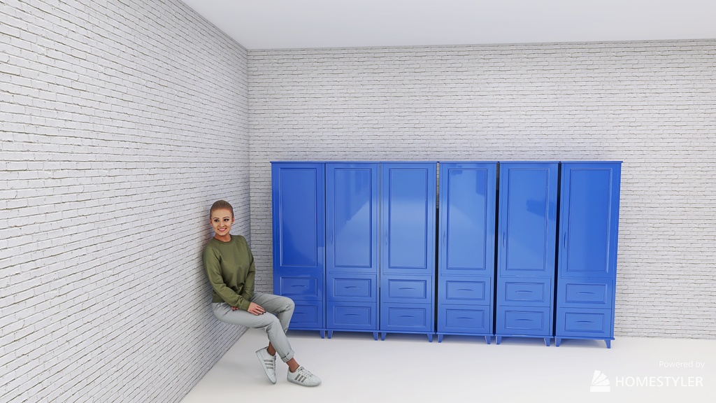 Closed Hallway 3d design renderings