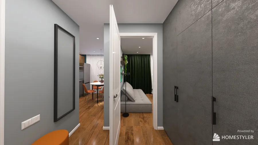 1 комнатная квартира 3d design renderings