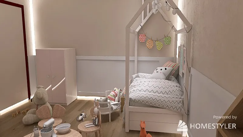 chambre d'enfant 5/6 ans 3d design renderings