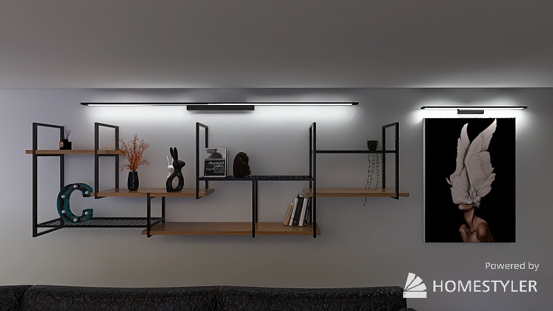Room 1- Classic Black and White 3d design renderings