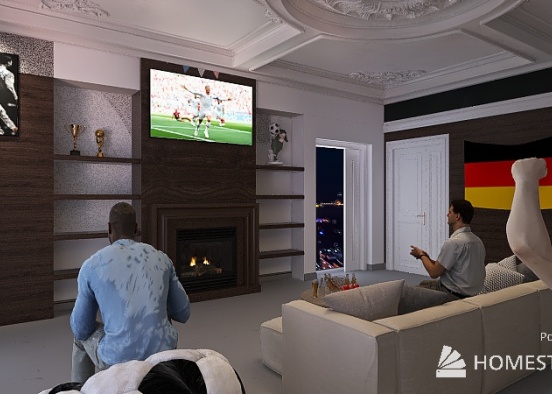 World Cup Living Room (Summer Vibes)) Design Rendering