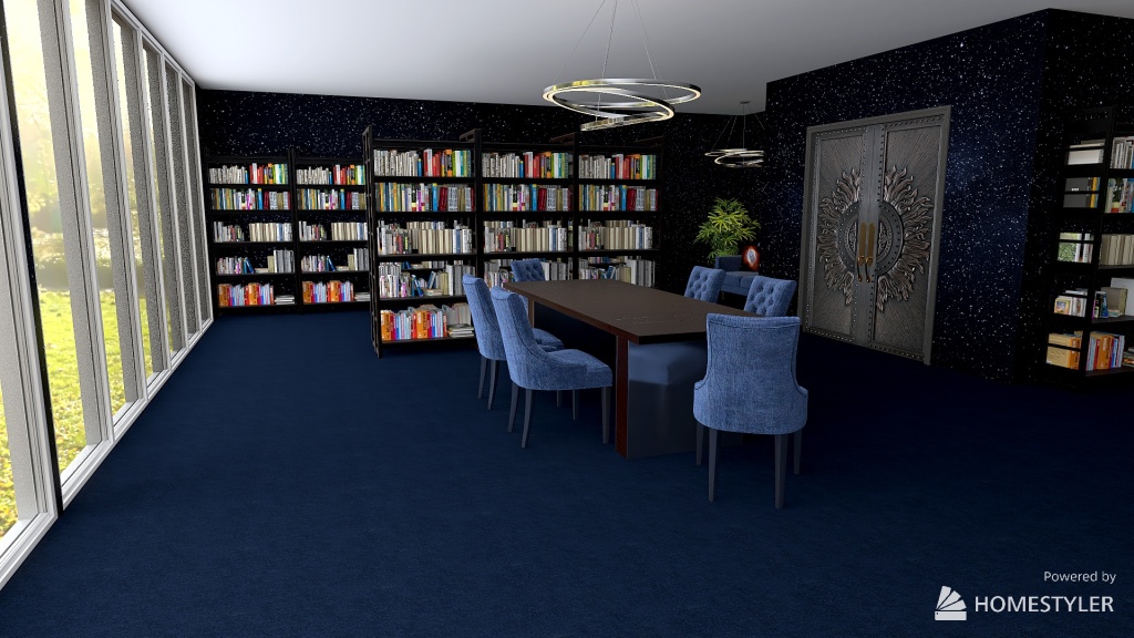 Space Library 3d design renderings