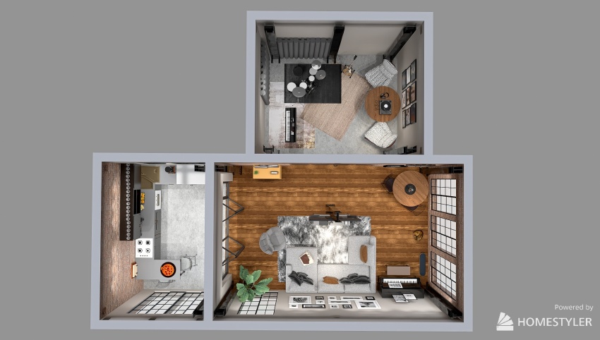 Industrial Apartment/Studio 3d design picture 63.99