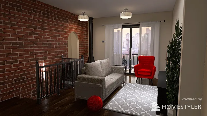 Living Room Makeover 3d design renderings