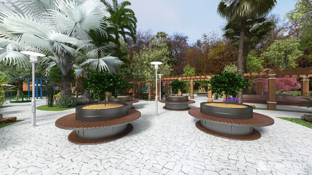 Praça Kaisa 3d design renderings
