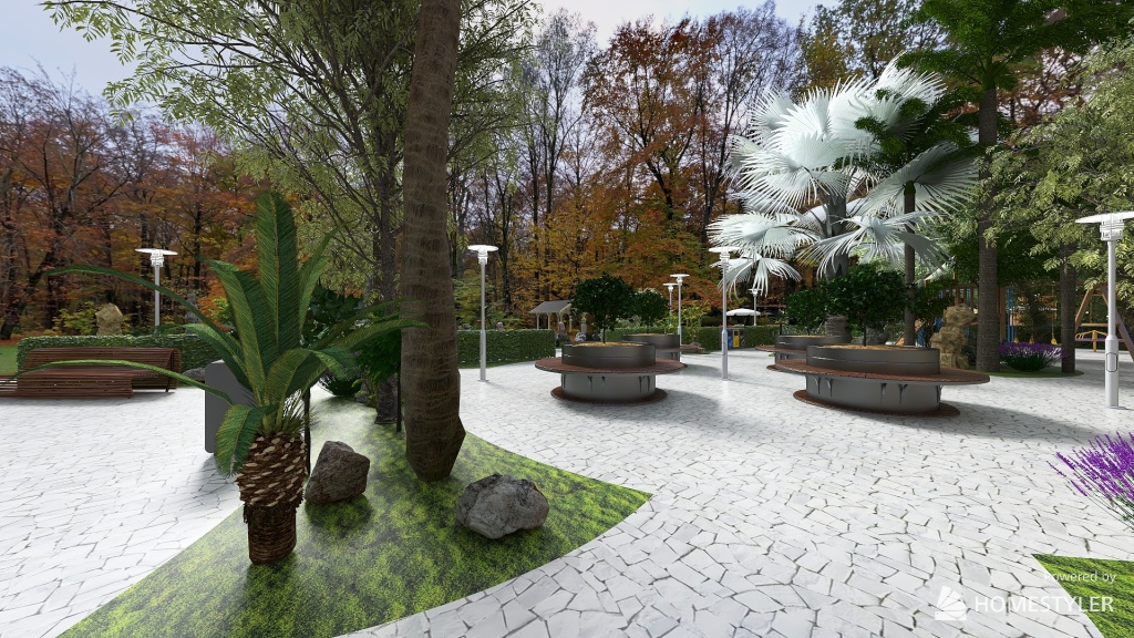 Praça Kaisa 3d design renderings