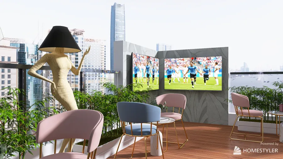 RoofTop of Fifa World Cup 3d design renderings