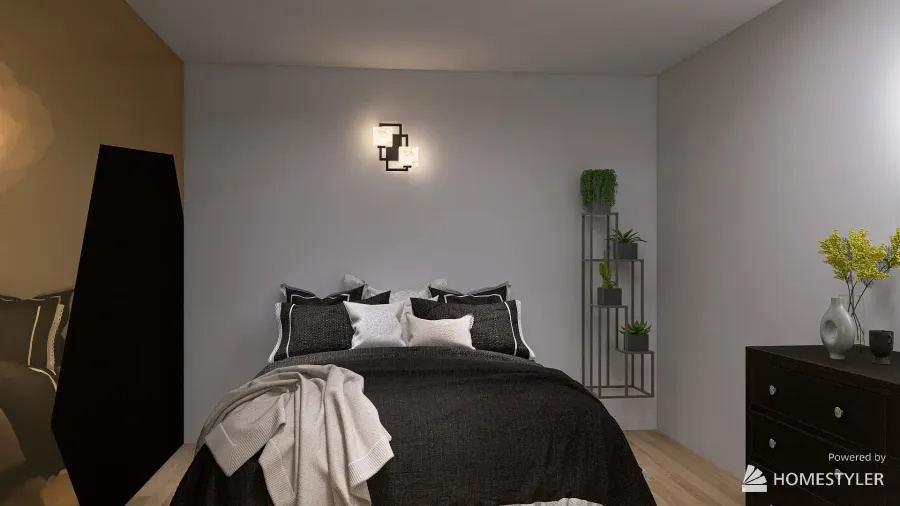 Geometry Bedroom 3d design renderings