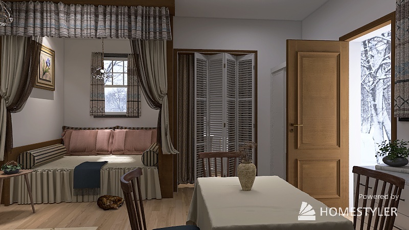 studio apartment 3d design renderings