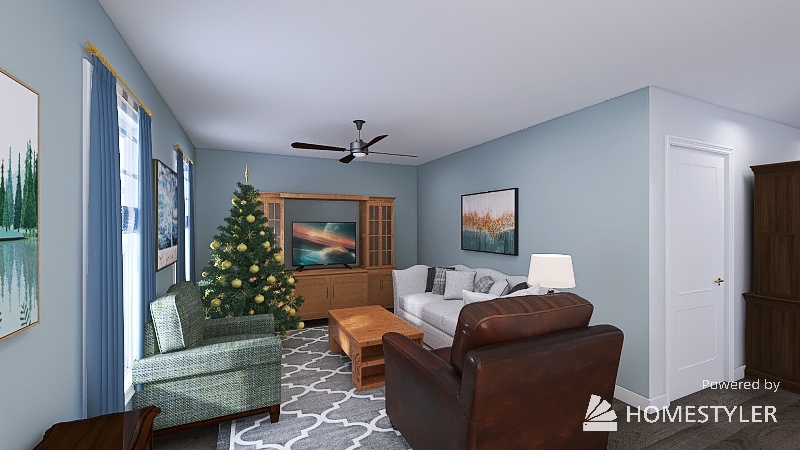 December 1- Driveway wall - small tv unit 3d design renderings