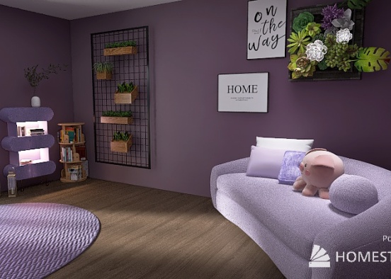 living room - lavender  Design Rendering