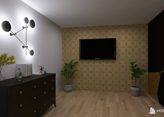 Geometry Bedroom Design Rendering