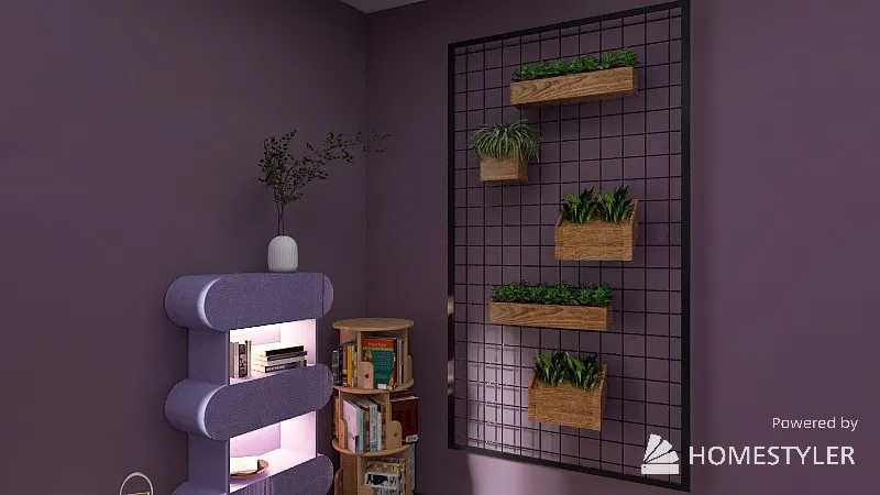 living room - lavender 3d design renderings