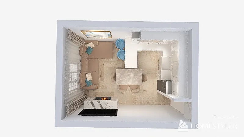 White KITCHEN 3d design renderings