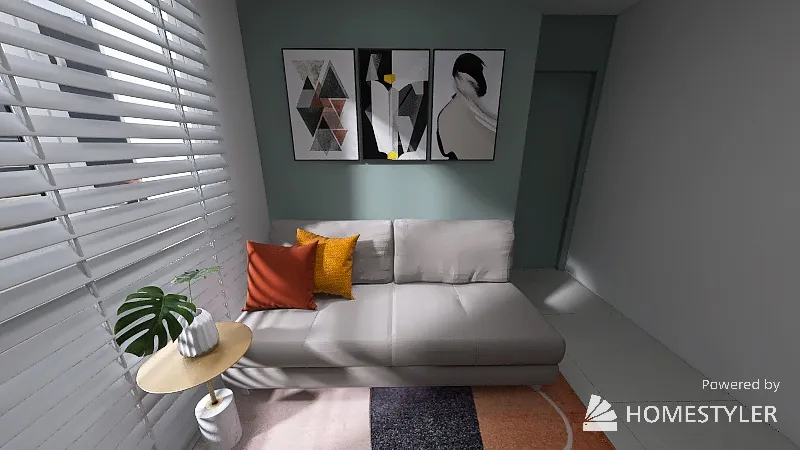 Sala da Caixa Azul 3d design renderings