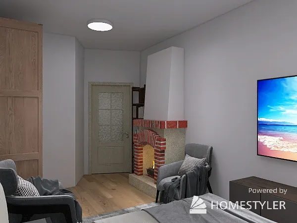 Apartment in an old building 3d design renderings
