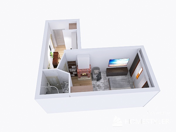 Apartment in an old building 3d design picture 27.02