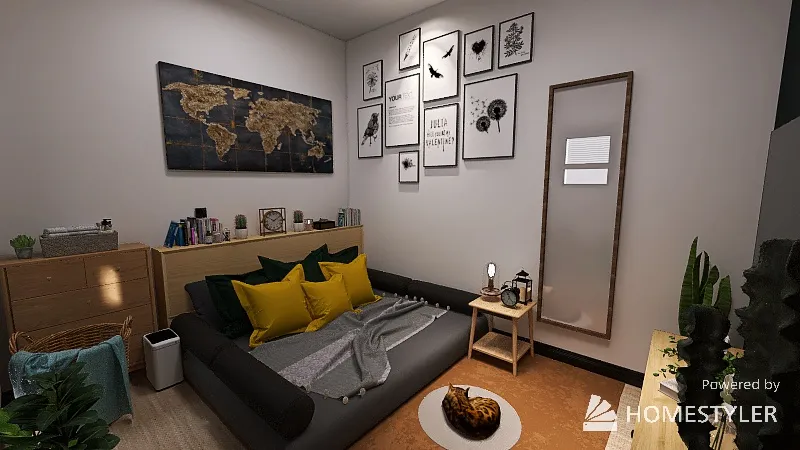 Copy of My Bedroom Layout 6 3d design renderings