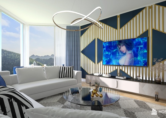 Modern apartament geometric in Caribe Design Rendering