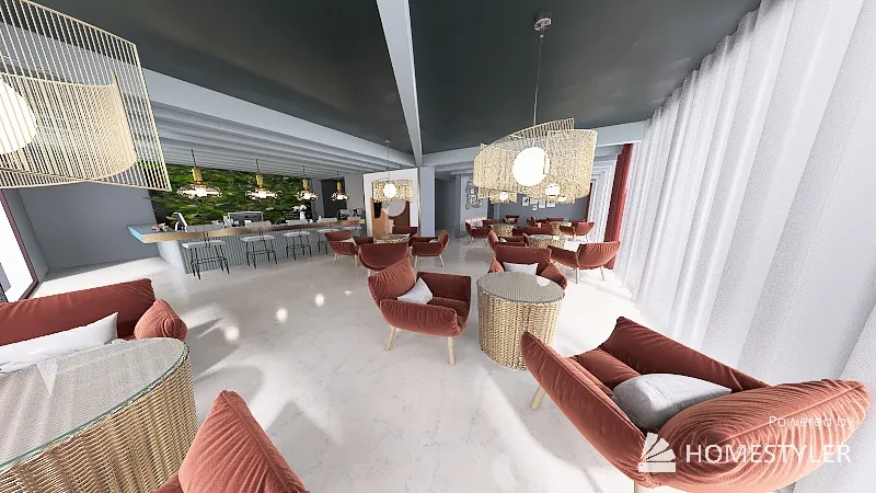 кофейня 3d design renderings