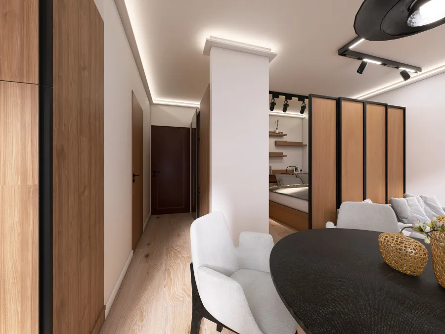 tiny apartament 3d design renderings