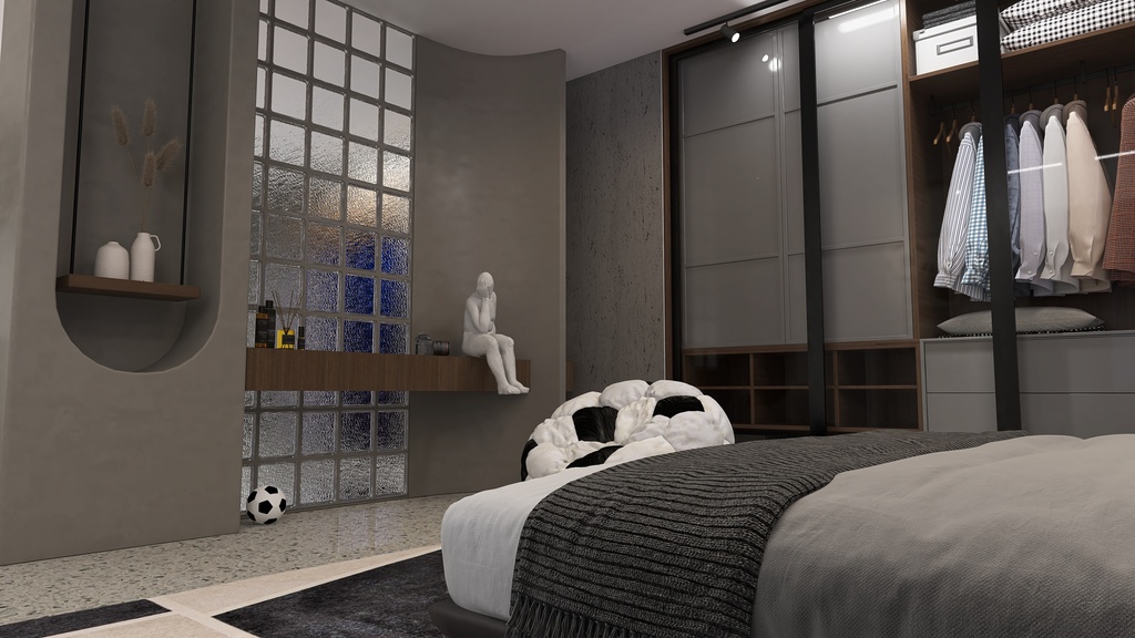 Master Bedroom 3d design renderings