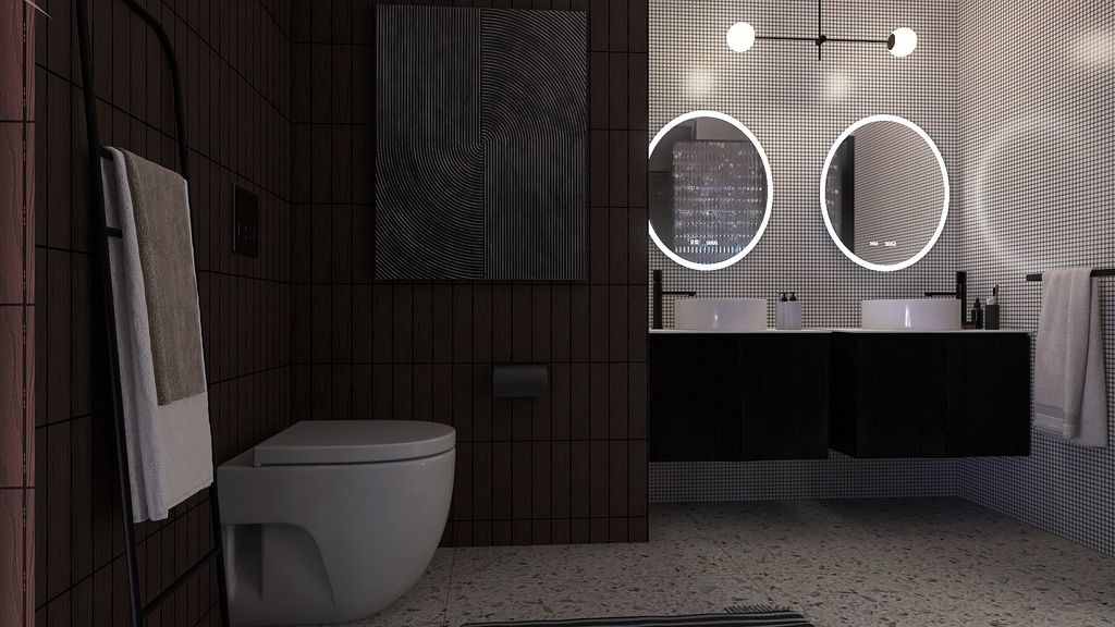 Master Bathroom 3d design renderings