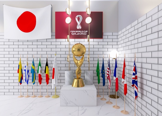 Football/Soccer team locker room (Japan) Design Rendering