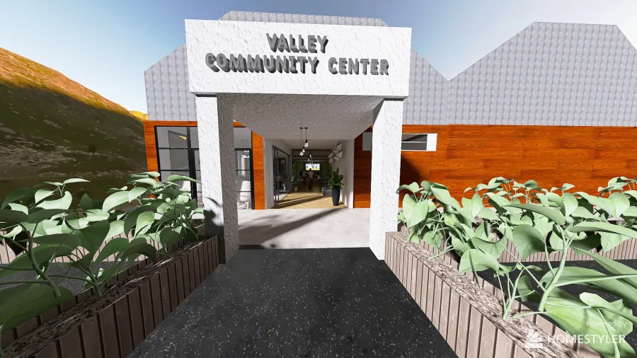 VALLEY COMMUNITY CENTER 3d design renderings