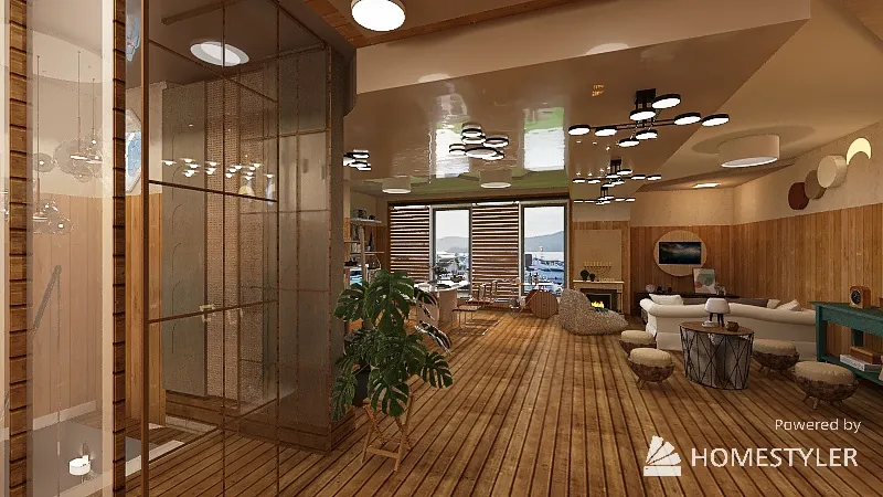 upstair loft 3d design renderings