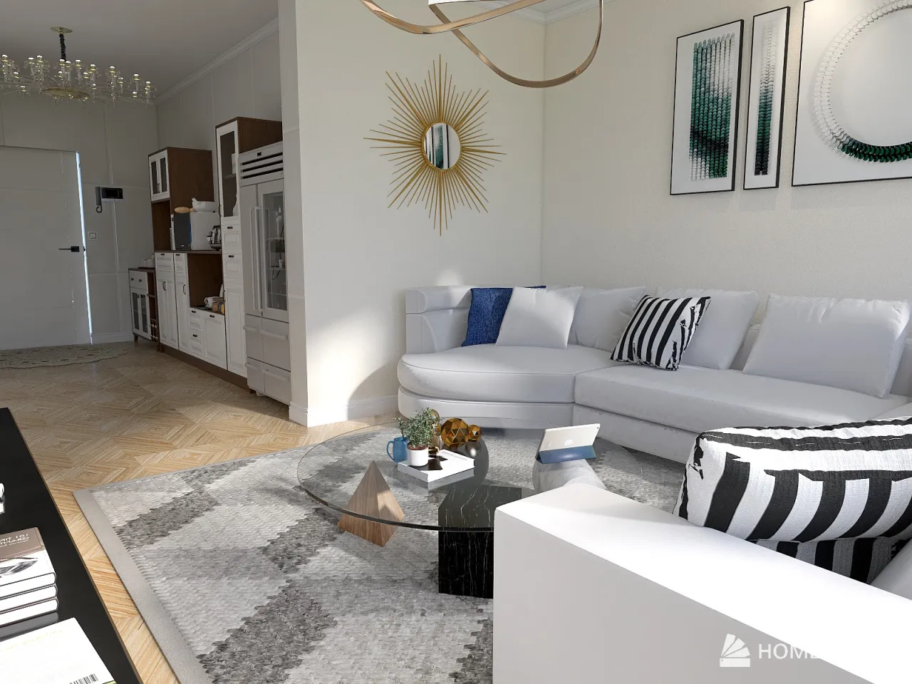 LivingDiningRoom 3d design renderings