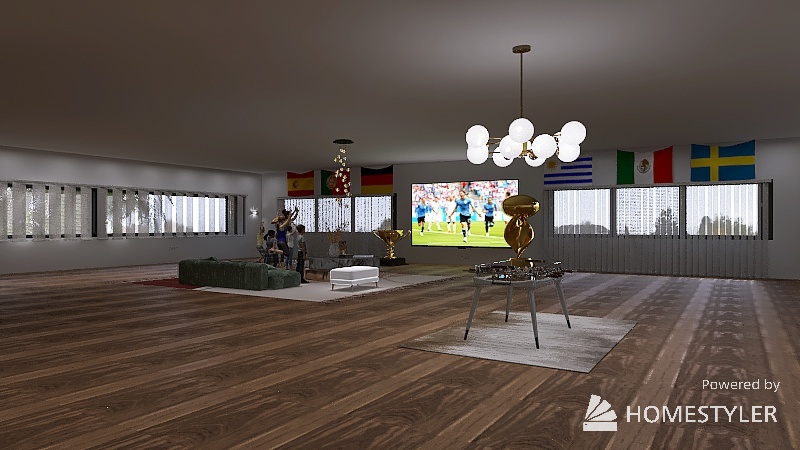 Club el Cine de Fútbol 3d design renderings