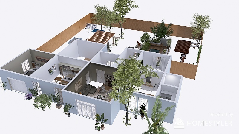 Room 1- Classic Black and White 3d design renderings
