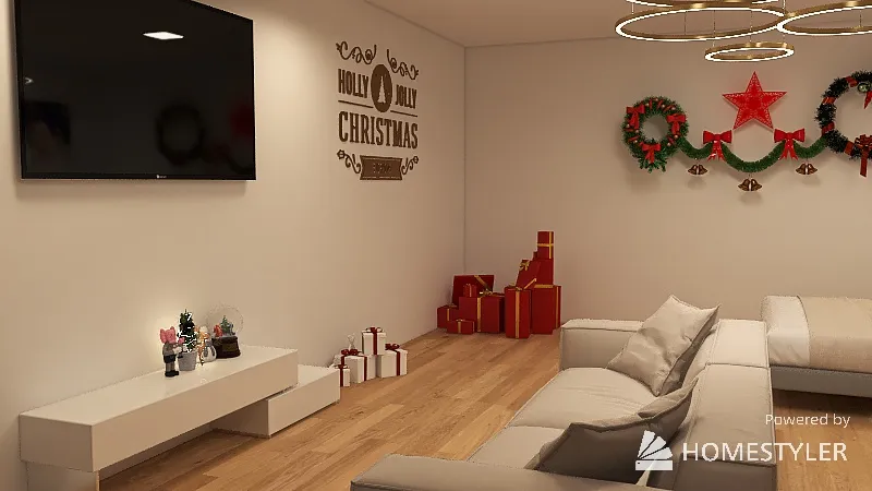 Christmas-Decorated Room 🎅 3d design renderings